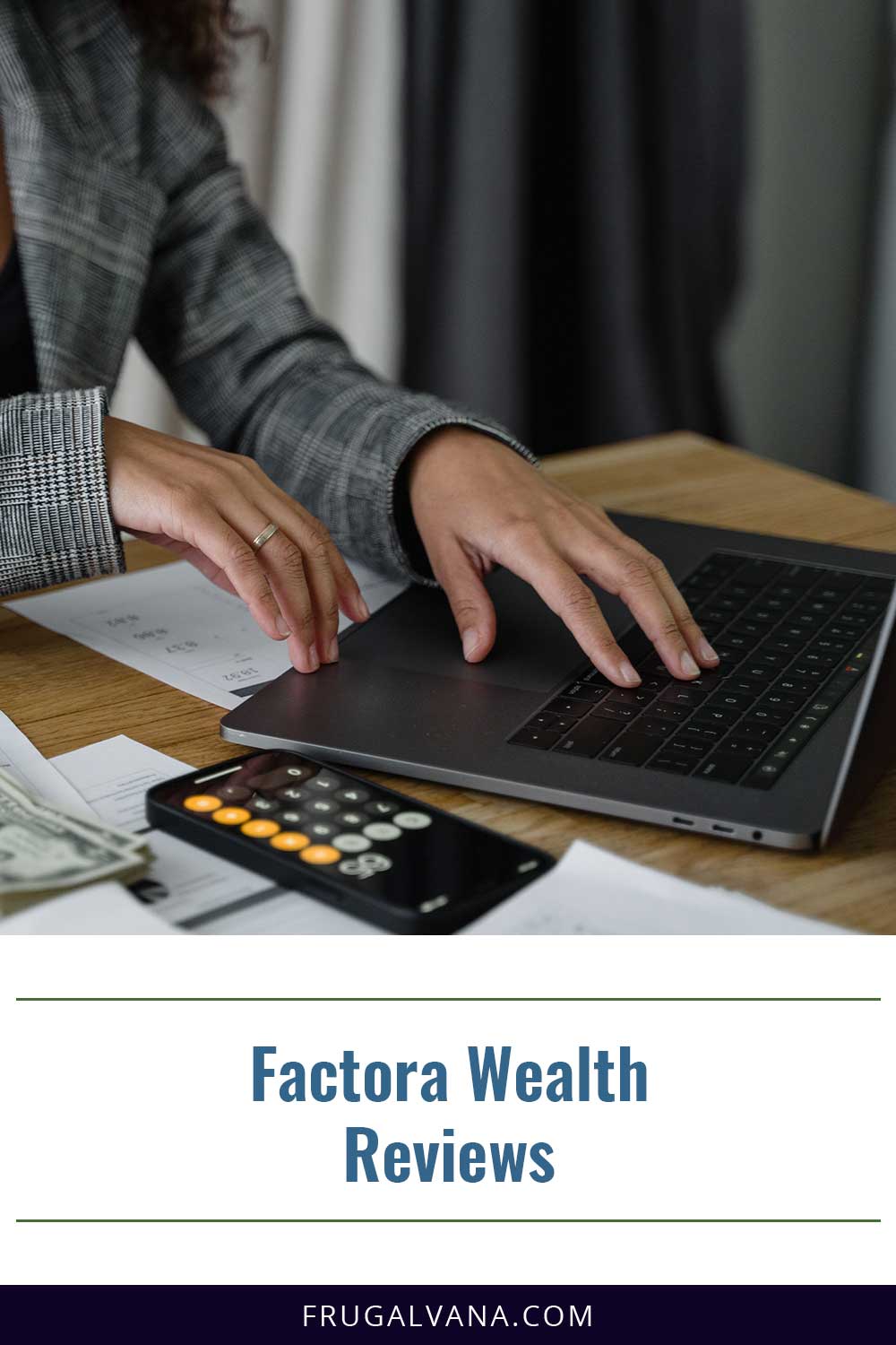 Woman using a laptop - Factora Wealth Reviews.